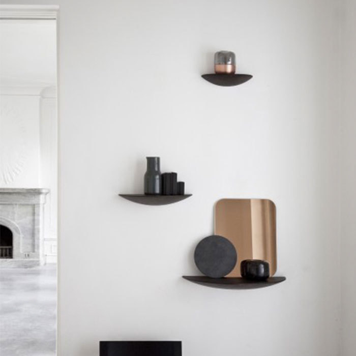 Solid wood wall shelf Living room TV wall hanging wall partition Decorative frame Simple modern word partition