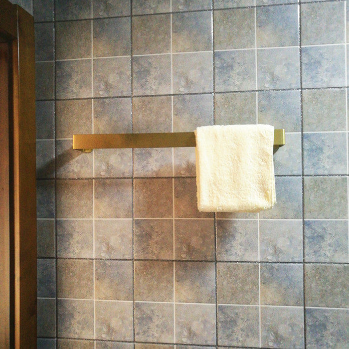 Nordic Day-style pure brass towel hanging pole Multi-purpose shelve rack Rack Kitchenette decorative shelf Decorative Shelf