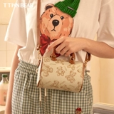 Ttwnbear & Guoobear Co -Brande Bears Printed Boston Bag 2024 New Fashion Crossbody Bag