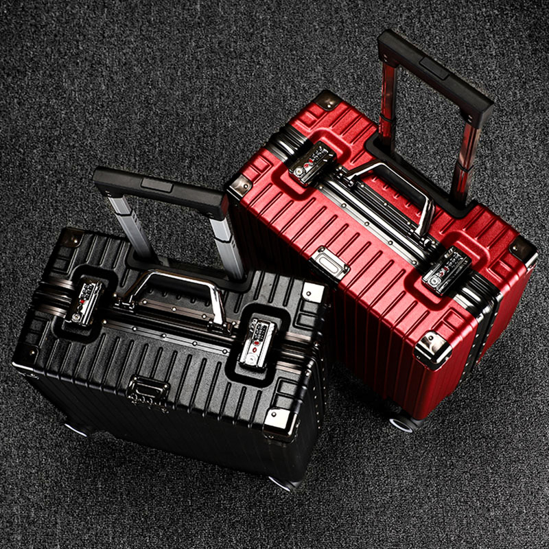 18-inch check-in suitcase can get on board with no-password-free pull-lever case double lock 20 horizontal and small inch