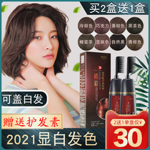 2021 Pop color Xianbai Hair Dye Pure plant yourself Frothy Foam Dyed Hair Cream Female male natural no thrill