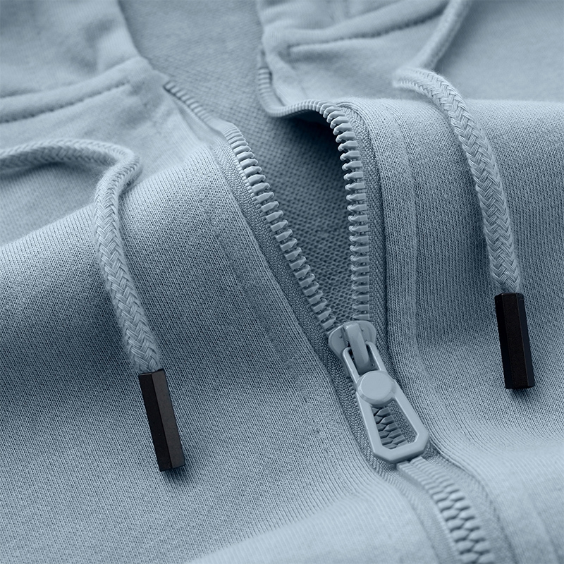 Blue Tones That Look Good and Are Easy on the Eye! New Haze Blue Zip-Up Cardigan Sweatshirt for Men, Loose Casual Hooded Jacket for Women in Autumn
