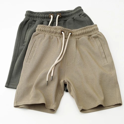 Ретро комфортные хаки трикотажные штаны для отдыха, спортивные шорты, в американском стиле, оверсайз