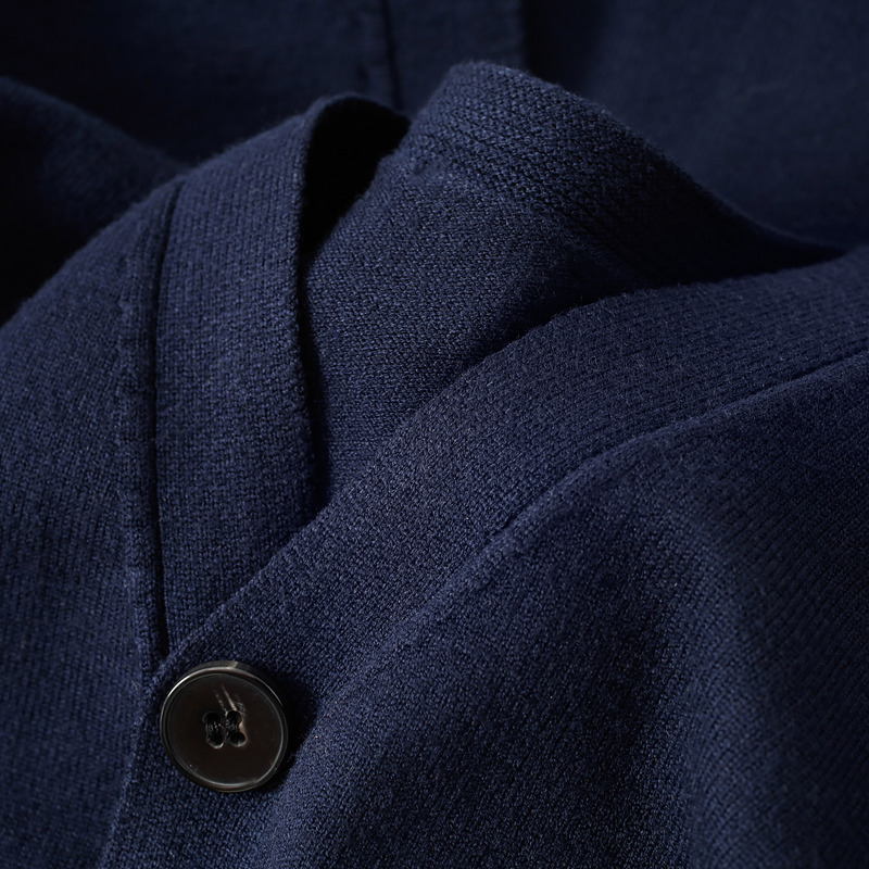 Navy Blue Knitted Cardigan V-Neck Sweater for Men, Dark Blue American Retro Couple Solid Color Top for Women, Autumn Season Navy Blue Knitted Cardigan V-Neck Sweater for Men, Dark Blue American Retro Couple Solid Color Top for Women, Autumn Season
