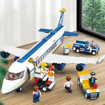 Large aviation aircraft model assembled building blocks for boys educational toy passenger aircraft series childrens gift for Childrens Day