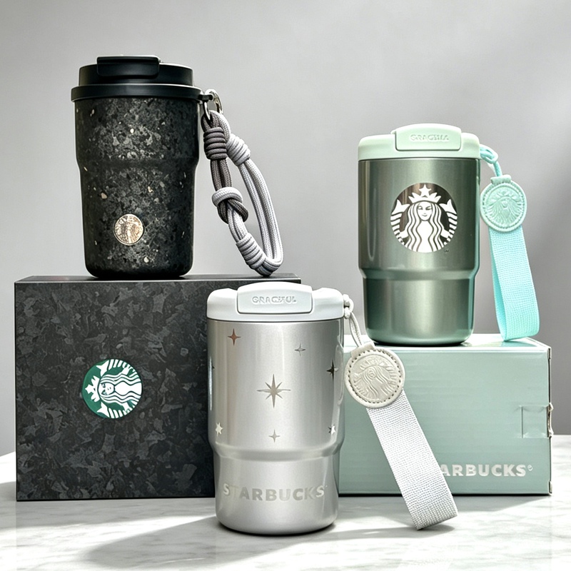 Starbucks Cup Gift Box for Men and Women, Stainless Steel Thermos Cup, Coffee Cup, Portable Car Cup, Drinking Cup