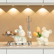 Entry tray creative entrance key entrance decoration foyer ornaments hanging shoe cabinet storage box storage rack