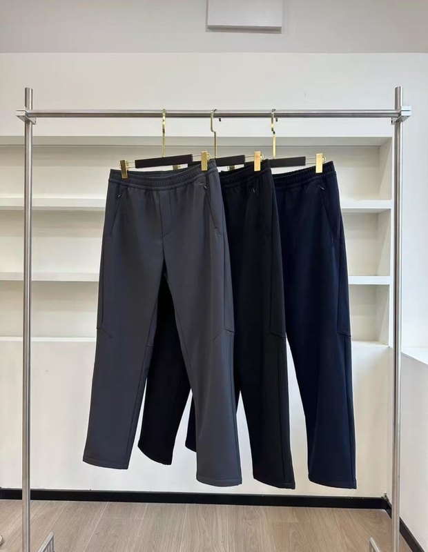 Korean Style Autumn and Winter New Men's Fleece-Lined Softshell Windproof Warm Straight-Leg Pants Casual Pants Long Pants Versatile K65
