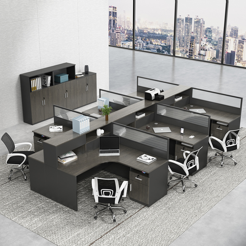 Staff desk and chair combination simple and modern 2 4 6 people office work position screen financial desk office position