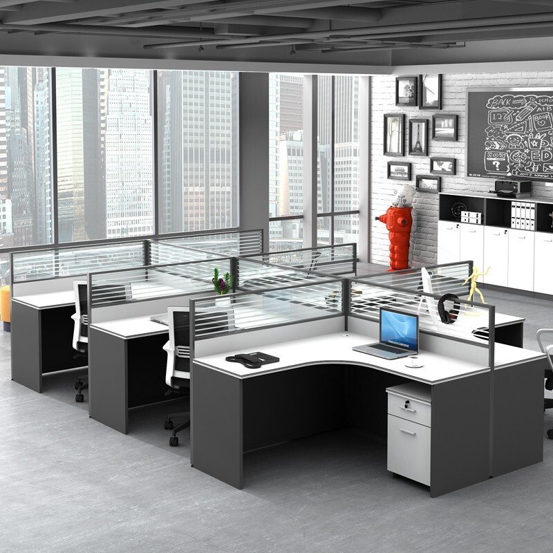 Desk combination modern minimalist furniture single staff desk staff computer desk double 4 people desk
