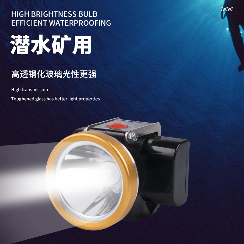 Underwater diving special headlights LED Ultra - bright outdoor flashlight night dive fishing lights 10W fishing lights
