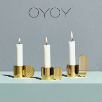 Denmark OYOY brass candle holder creative romantic candle hem Nordic minimalist INS Wind book house Decorative Like board room