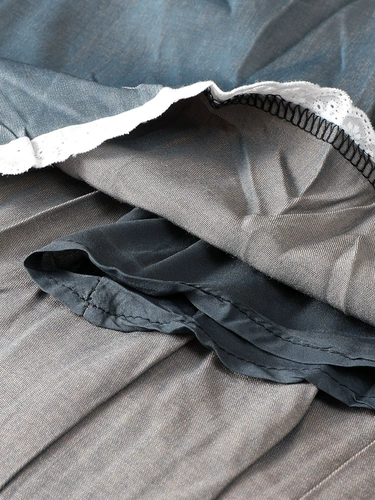 Кружевная осенняя джинсовая юбка, длинная длинная юбка, кружевное платье, А-силуэт