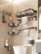 German high-end bathroom storage rack without punching wall-mounted toilet household towel rack space aluminum bathroom storage rack