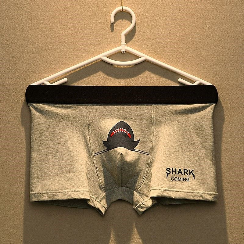 Fentteng men's underwear pure cotton flat personality cartoon version cute boys youth breathable four corners