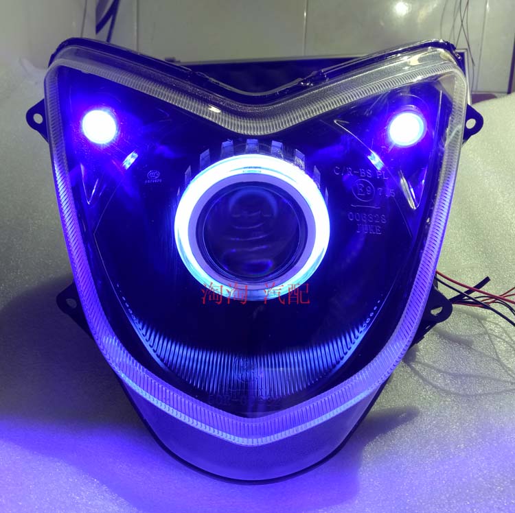 Áp dụng cho xe máy Yamaha nhanh Eagle sửa đổi ống kính 3 inch xenon đèn thiên thần mắt quỷ lắp ráp đèn pha - Đèn HID xe máy đèn siêu sáng cho xe máy
