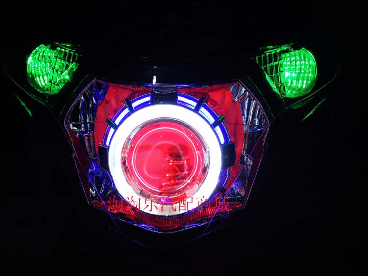 Phụ tùng sửa đổi xe máy CBR150R YCR sửa đổi ống kính đôi ánh sáng - Đèn HID xe máy 	đèn pha led xe máy 30w	