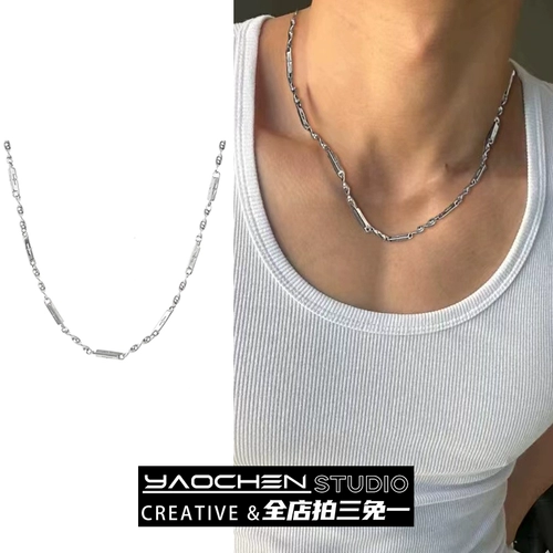 Вы можете носить титановое стальное ожерелье, чтобы обучить мужской модный темперамент, чтобы изменить нишу дизайн красивой инс высокой подготовки пары ключиц
