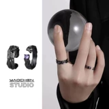 Черное брендовое кольцо для влюбленных подходит для мужчин и женщин