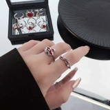 Европейское и американское панк-крест-бабочка, индивидуальное открытое кольцо для рта, женское модное сладкое и крутое, горячая девушка, уникальное пищевое кольцо в нейтральном стиле