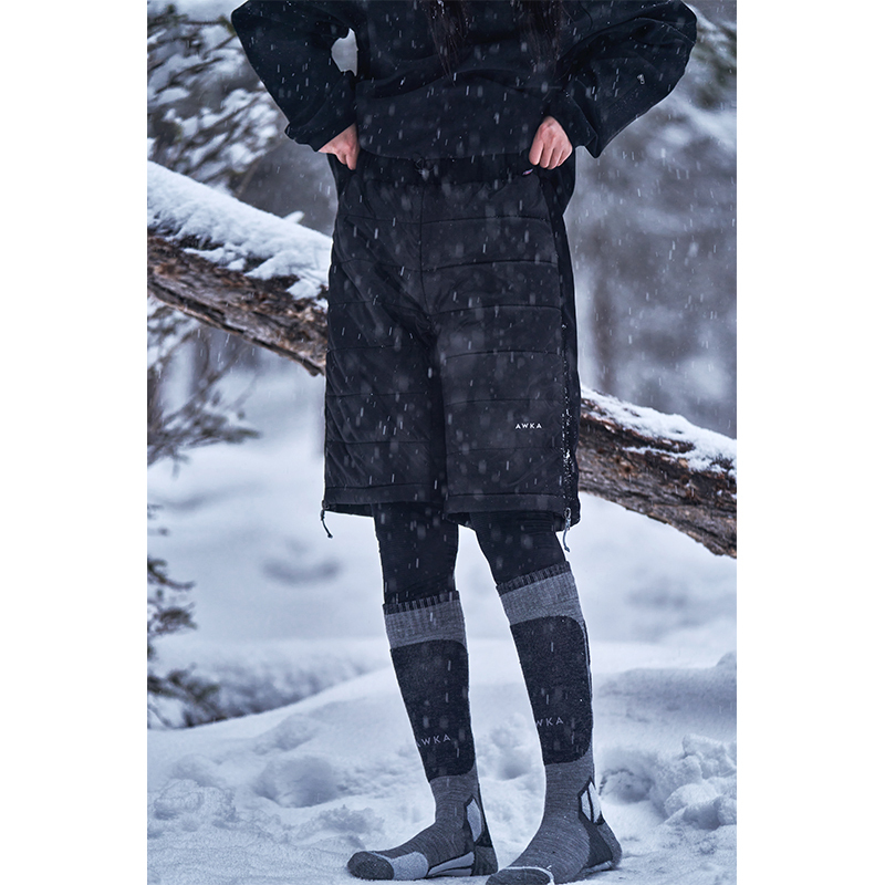 Awka Ski Pants with Inner Lining Primaloft Cotton, Warm and Water-Repellent, Mid-Layer Unisex Shorts