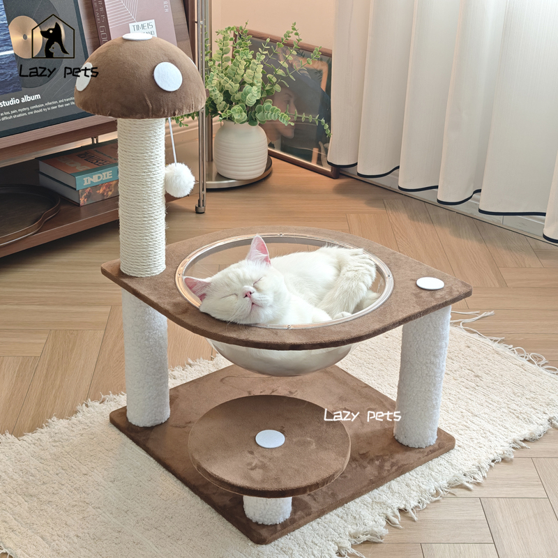 Lazy Pets Mushroom Cat Climbing Frame Space Capsule Cat Bed Integrated Cat Scratching Board Durable Scratch-Resistant Small Cat Scratching Post Toy Lazy Pets Mushroom Cat Climbing Frame Space Capsule Cat Bed Integrated Cat Scratching Board Durable Scratch-Resistant Small Cat Scratching Post Toy