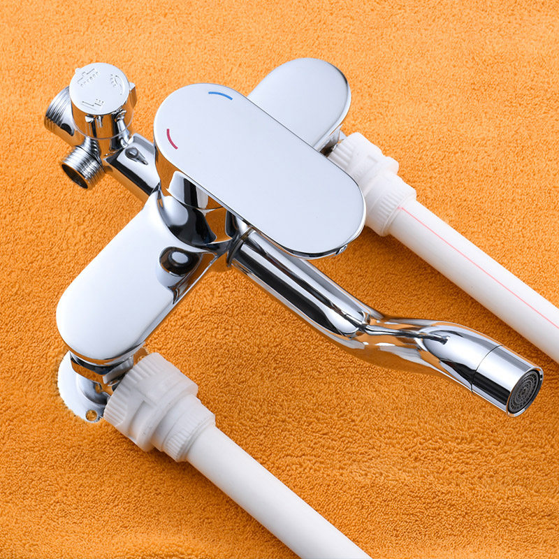 Exposed shower faucet accessories shower three-speed all-copper mixing valve hot and cold open pipe bath shower switch accessories