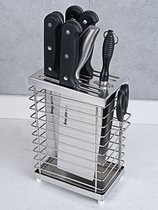304 stainless steel tool holder Kitchen Knives Versatile Wall-mounted Containing insert knife seat Leachate kitchen knife free of punch