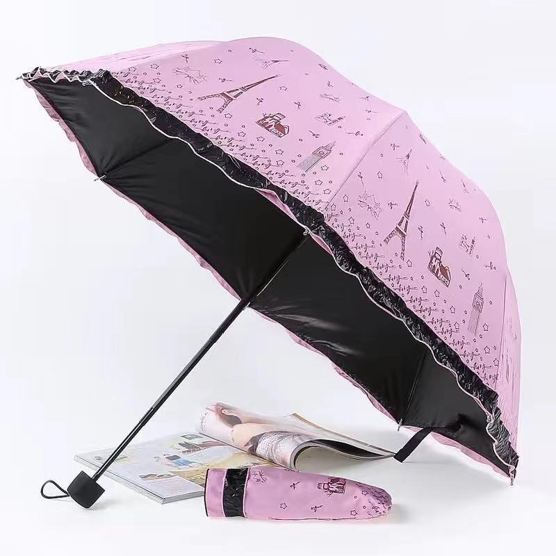 Ten-Bone and Eight-Bone Double Umbrella, Large Vinyl Umbrella, Sun Protection, Rain or Shine, Foldableable Men's and Women's Anti-Uv Sun Umbrella