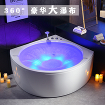 Acrylic luxury surf massage bathtub for home small apartment constant temperature bubble bath Internet celebrity waterfall bathtub 1 5 meters