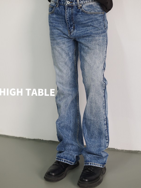 “Hightable” 517 Ice Blue Natural Faded Washed High-Ounce Vintage Bootcut Jeans “Hightable” 517 Ice Blue Natural Faded Washed High-Ounce Vintage Bootcut Jeans