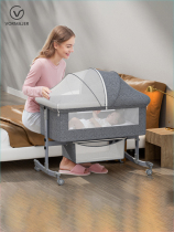 Craterial beds with crib neonatal beds spliced large bed mosquito net cradle bed foldable portable BB beds versatile