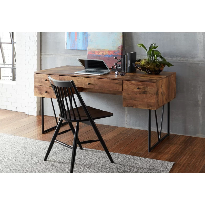 American country solid wood desk with drawers simple desk industrial style computer desk bedroom desk home student