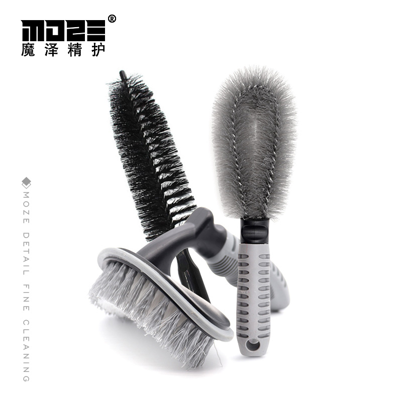 Car car brushes hub car wash with car wash tool Clean cleaning steel ring special powerful decontamination of three sets