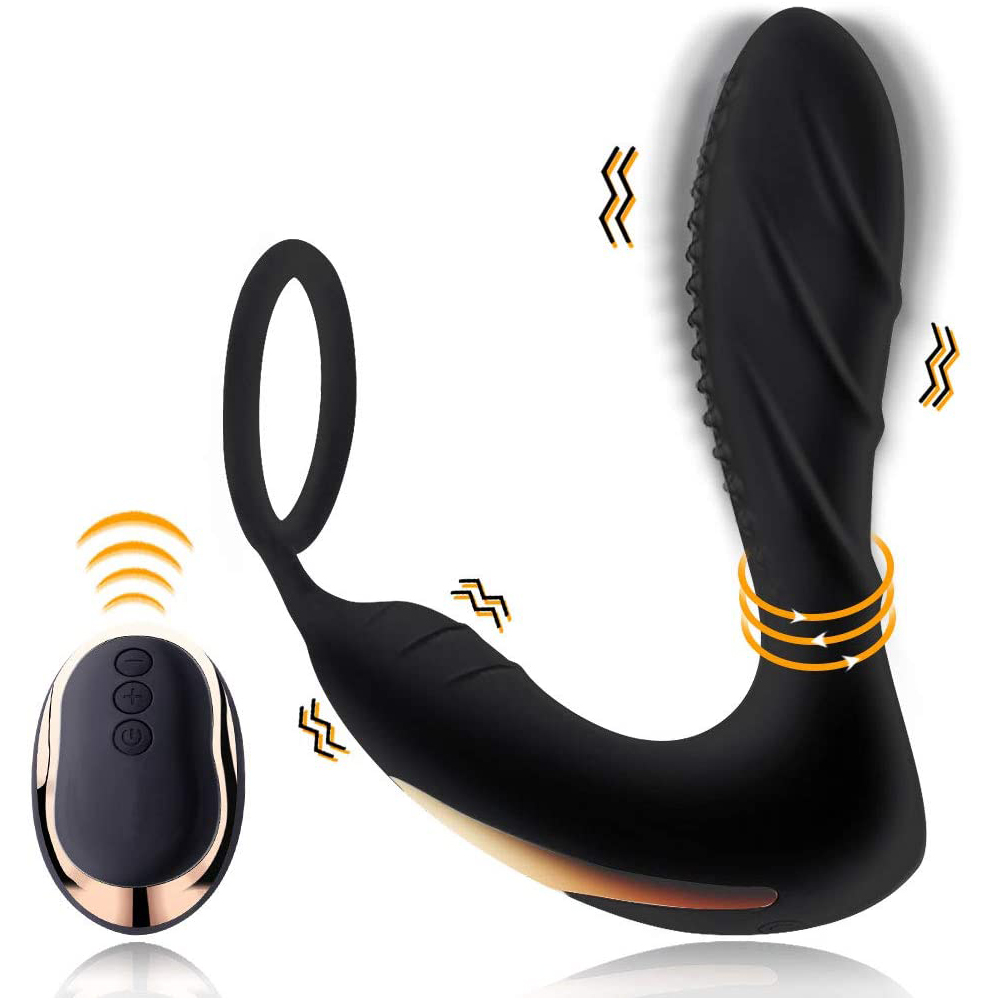 USB Male Prostate Massage With Ring Remote Control Anal Vibr