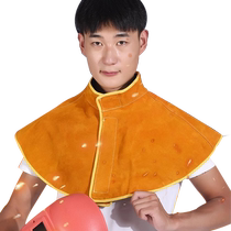 Welding cowhide shoulder apron special heat insulation and anti-scalding welding shawl cap for welders argon arc wear-resistant Mars-resistant and high-temperature resistant