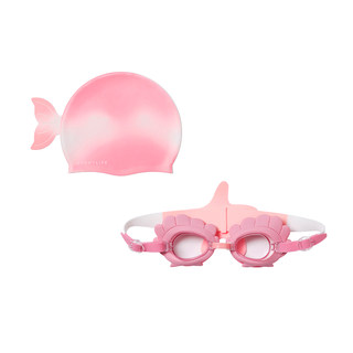 [Three Items in the Store 30% off] Sunnylife Kidsren's Swimming Goggles and Swimming Cap Set for Girls and Boys, Waterproof, Anti-Fog, High-Definition