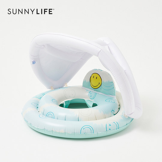 Smiley 50Th Anniversary Smiley Face Style Sunnylife Children's Swimming Goggles, Swimming Cap, Swim Ring, Float Ring