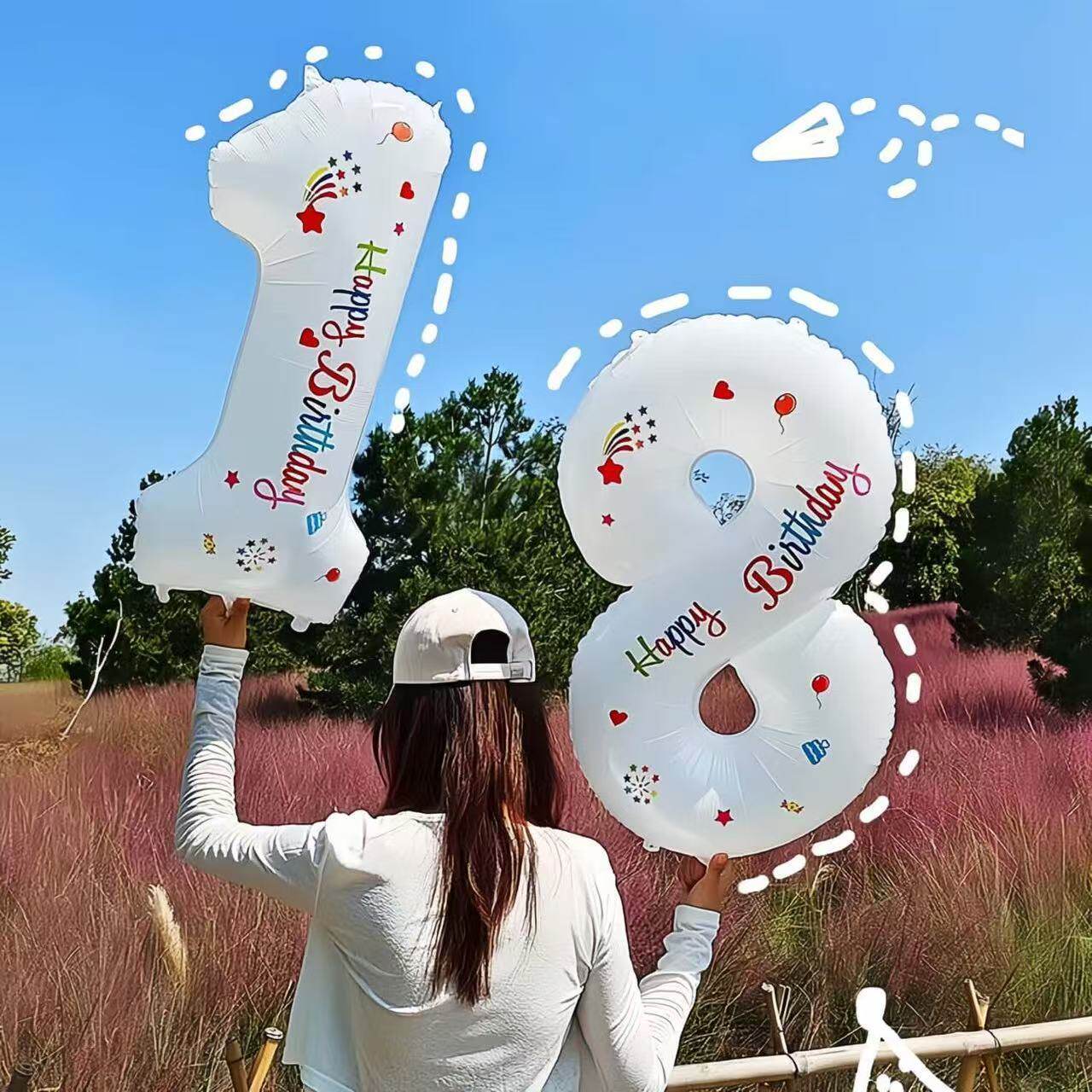 誕生日用数字バルーン、パーティーデコレーション、屋外写真撮影用小道具、赤ちゃんの1歳の誕生日／100日記念、子供向けシーン設定、ベストセラー商品。