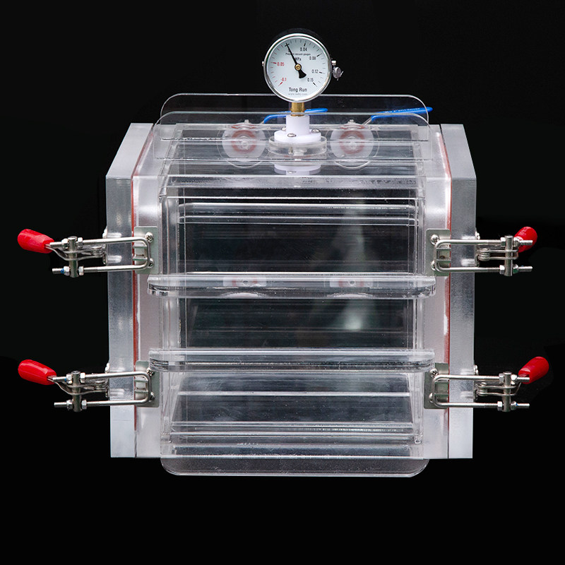 Acrylic transparent plexiglass vacuum box virus isolation box defoaming vacuum cylinder gas sealed plug-in box