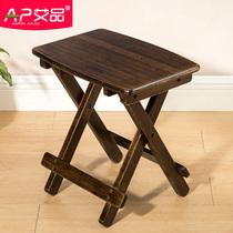 Nanzhu small bench foldable stool portable outdoor solid wood Maza fishing chair simple back chair home