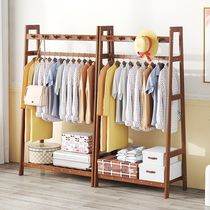 Simple clothes hat rack floor hanging clothes hanger floor bedroom net red clothes rack shelving clothes rack room containing clothes hanger