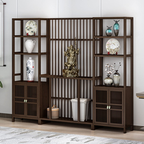 Bogu Rack Partition Screen Chinese Solid Wood Tea Display Case Living Room Entrance in the family Xuanguan Office Tea Room Shelf
