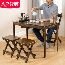 Tea table and chair combination new Chinese small tea table kung fu tea table solid wood living room coffee table balcony Tea home tea table