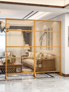 Entrance screen partition living room grille Japanese-style entry solid wood modern simple fabric entry bedroom blocking seat screen