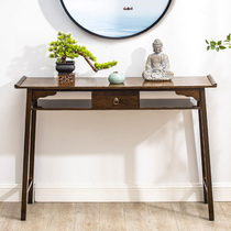 The new Chinese Xuanguan table leans against the wall side table small strips case narrow table solid wood end View table Xuan closed cabinet decoration for the table household