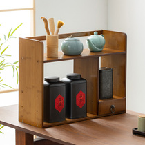 Table Top Tea Cup Shelf Small Table Bogu Frame Solid Wood Purple Cassera Tea Tea Tea Darling Tea Leaf Pot containing shelving shelf