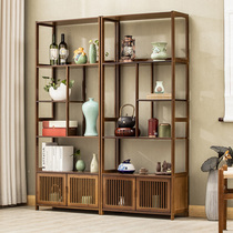Bogu shelf partition solid wood Chinese style dobao Pavilion antique shelf tea tea set display cabinet red wine rack