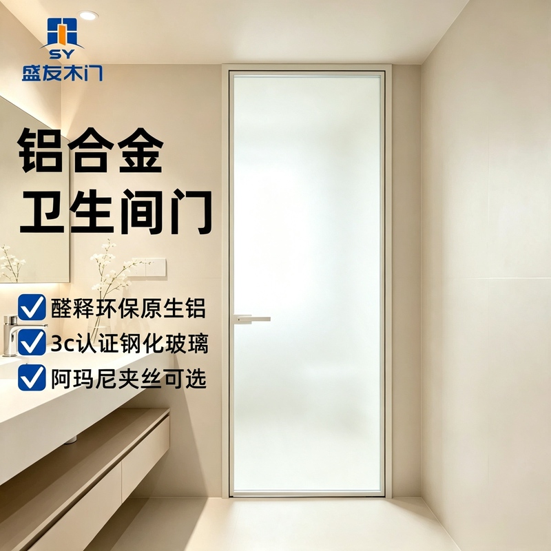 Aluminum Alloy Bathroom Door, Extremely Narrow Frame Toilet Door, Bathroom Door, Hidden Frame Glass Door, 2026 New Model, Armani Laminated Glass Aluminum Alloy Bathroom Door, Extremely Narrow Frame Toilet Door, Bathroom Door, Hidden Frame Glass Door, 2026 New Model, Armani Laminated Glass