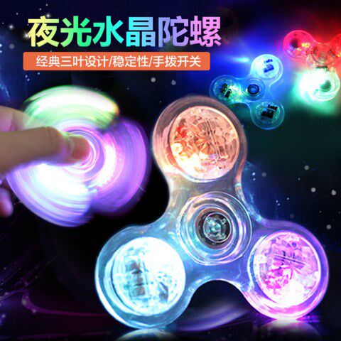 Fingertips Tops Breaking Edge Finger Tops Children Swivel Tops Luminous Fingertips Top Decompression Deviner Creative Gifts